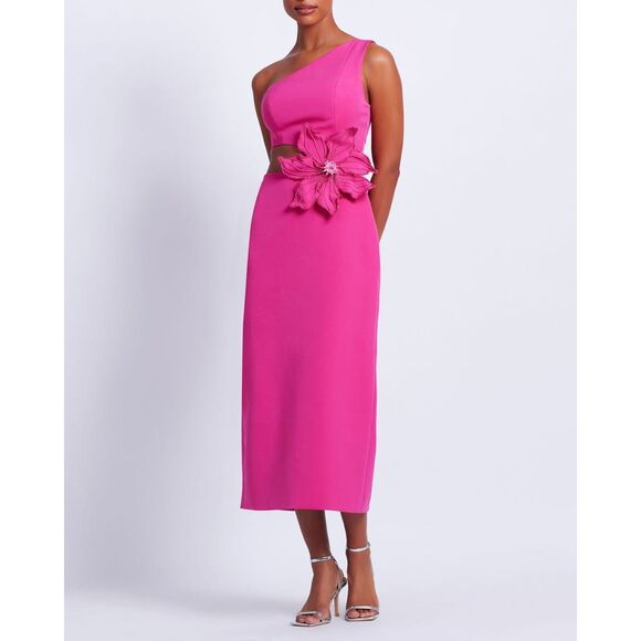 NWT PatBO FLOWER APPLIQUE MIDI DRESS SIZE US 4 $825 - Picture 4 of 13